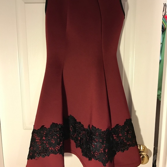 Red with Lace Dress - Picture 1 of 3